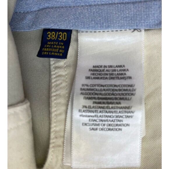 Polo Ralph Lauren Pants Mens 38x30 Chino Stretch Straight Fit Classic Grey - Picture 9 of 11